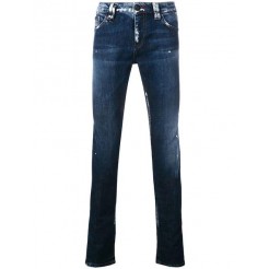 Philipp Plein Paint Effect Skinny Jeans Men 085a 5am Flex Clothing Outlet For Sale
