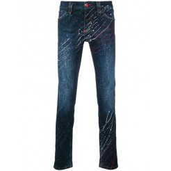 Philipp Plein Paint Splatter Skinny Jeans Men 08nf No Flag Clothing Outlet Boutique