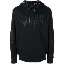 Philipp Plein Rubberised Logo Hoodie Men 0202 Black / Clothing Hoodies 100% Quality Guarantee