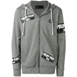 Philipp Plein Logo Patch Sweater Men 10 Grey Clothing Hoodies Huge Inventory