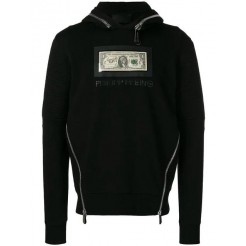 Philipp Plein Dollar Bill Hoodie Men 02 Black Clothing Hoodies Vast Selection