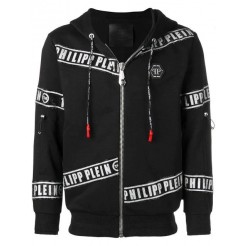 Philipp Plein Black Zip Up Hoodie Men 02 Clothing Hoodies Quality And Quantity Assured