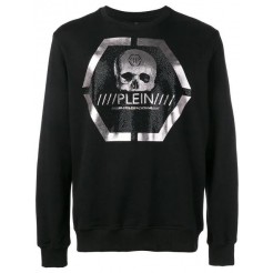 Philipp Plein Logo Sweatshirt Men 0202 Black/black Clothing Sweatshirts Cheapest Online Price