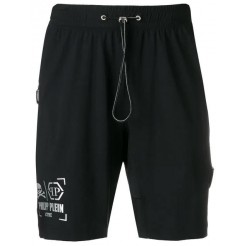 Philipp Plein Logo Track Shorts Men 02 Black Clothing & Running Factory Outlet Price