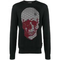 Philipp Plein Pp Logo Skull Sweater Men 02 Black Clothing Jumpers Premium Selection