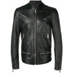 Philipp Plein Classic Motorcycle Jacket Men 02 Black Clothing Leather Jackets Reasonable Sale Price