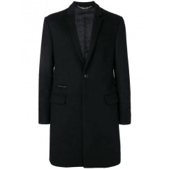 Philipp Plein Single-breasted Coat Men 02 Black Clothing Coats Cheap Prices