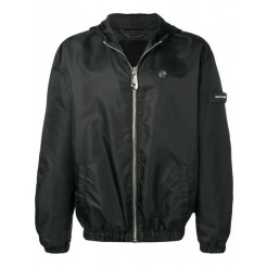 Philipp Plein Hooded Bomber Jacket Men 02 Black Clothing Jackets Outlet On Sale