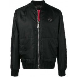 Philipp Plein Zipped Bomber Jacket Men 02 Black Clothing Jackets Outlet Store Sale