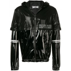 Philipp Plein Mesh Panel Sports Jacket Men 02 Black Clothing Sport Jackets & Wind Breakers Fantastic