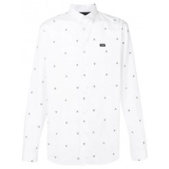 Philipp Plein Skull Print Shirt Men 01 White Clothing Shirts Available To Buy Online