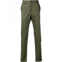 Philipp Plein Stripe Detail Trousers Men 65 Military Clothing Regular & Straight-leg Top Designer Collections
