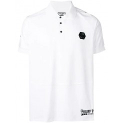 Philipp Plein Logo Polo Top Men 01 White Clothing Shirts Wholesale Dealer