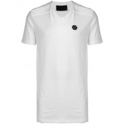 Philipp Plein V-neck T-shirt Men 01 White Clothing T-shirts Retail Prices