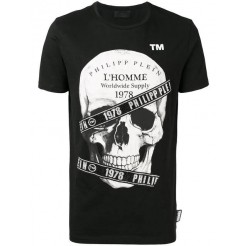 Philipp Plein Skull Print T-shirt Men 02 Black Clothing T-shirts Sale Retailer
