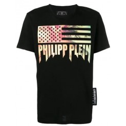 Philipp Plein Graphic Print T-shirt Men 02 Black Clothing T-shirts Usa Cheap Sale