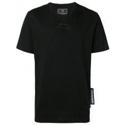 Philipp Plein Embellished Logo T-shirt Men 0202 Black/black Clothing T-shirts Discount