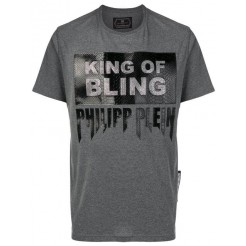 Philipp Plein Slogan Printed T-shirt Men 10 Grey Clothing T-shirts 100% Satisfaction Guarantee