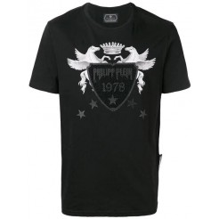 Philipp Plein Pegasus Print T-shirt Men 0202 Black/black Clothing T-shirts Online Retailer