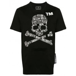 Philipp Plein Skull And Crossbones Print T-shirt Men 02 Black Clothing T-shirts