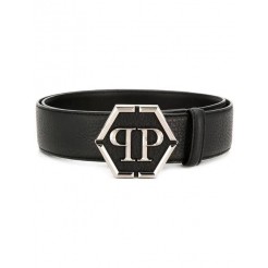 Philipp Plein Logo Buckle Belt Men 0202 Black / Accessories Belts High-end