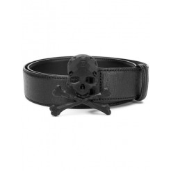 Philipp Plein Skull Buckle Belt Men 0202 Black / Accessories Belts Cheap Sale