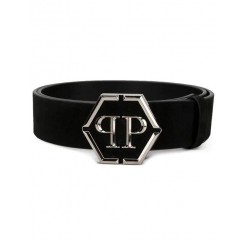 Philipp Plein Logo Buckle Belt Men 02 Black Accessories Belts Cheap Sale