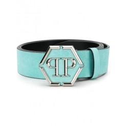 Philipp Plein Logo Buckle Belt Men 22 Turquoise Accessories Belts Latest Fashion-trends