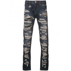 Philipp Plein Ripped Slim-fit Jeans Men 10dn Night & Day Clothing Online Shop