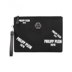 Philipp Plein Logo Patch Clutch Bag Men 02 Black Bags Fashionable Design