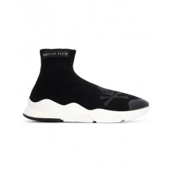 Philipp Plein Sock-style Running Sneakers Men 02 Black Shoes Low-tops Newest