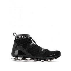 Philipp Plein Black Hi-top Sneakers Men 02 Shoes Hi-tops 100% Satisfaction Guarantee