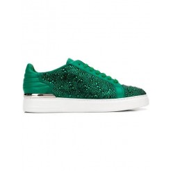 Philipp Plein Embellished Low-top Sneakers Men 05 Green Shoes Low-tops Reasonable Sale Price
