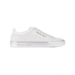 Philipp Plein Low-top Sneakers Men 0191 White/nickel Shoes Low-tops 100% Genuine