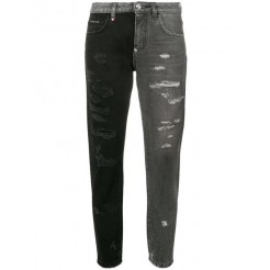 Philipp Plein Double Denim Jeans Women 10rm Rocky Mountains Clothing Skinny Wholesale Price