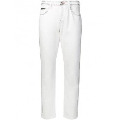 Philipp Plein Crystal Embellished Slim-fit Jeans Women 01ig I Got White Clothing Skinny