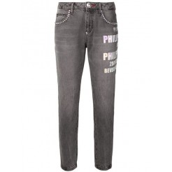 Philipp Plein Printed Cropped Jeans Women 10wp What`s The Price Clothing High-tech Materials
