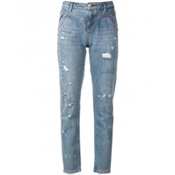Philipp Plein Distressed Jeans Women 07il L.a.livin Clothing Straight-leg Online Store
