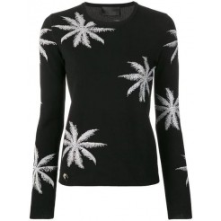 Philipp Plein Rhinestone Palm Jumper Women 02 Black Clothing Jumpers Premier Fashion Designer