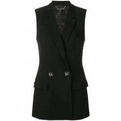 Philipp Plein Double Breasted Waistcoat Women 0202 Black / Clothing Waistcoats & Gilets Available To Buy Online