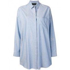 Philipp Plein Short Shirt Dress Women 1001 Grey / White Clothing Day Dresses Buy Online
