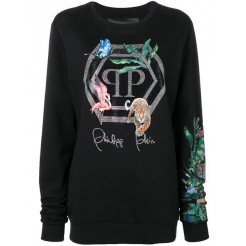 Philipp Plein Jungle Sweatshirt Women 02 Black Activewear Performance Sweatshirts & Hoodies Popular
