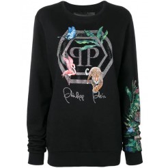 Philipp Plein Jungle Sweatshirt Women 02 Black Activewear Performance Sweatshirts & Hoodies Popular