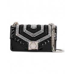 Philipp Plein Logo Embellished Shoulder Bag Women 02 Black Bags Accessories