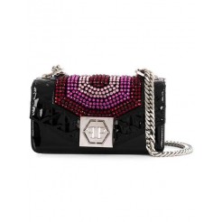 Philipp Plein Crystal Embellished Crossbody Women 02 Black Bags Satchels & Cross Body Unique