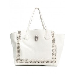 Philipp Plein Studded Tote Women 01 White Bags Popular