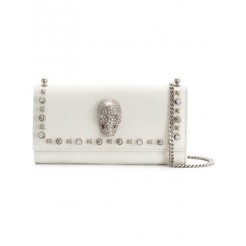 Philipp Plein Studs Shoulder Bag Women 01 White Bags Top Brand Wholesale Online