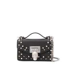 Philipp Plein Skull Detail Studded Shoulder Bag Women 02 Black Bags