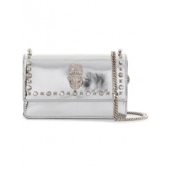 Philipp Plein Studs Shoulder Bag Women 10 Grey Bags Outlet Store Sale