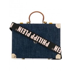 Philipp Plein Denim Tote Bag Women 08 Middle Blue Bags Usa Sale Online Store